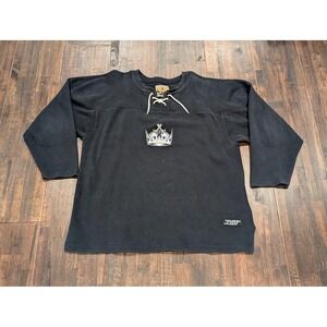 Los Angeles Kings Shirt Mens Large‎ NHL Hockey Sweatshirt Lace Up G-III